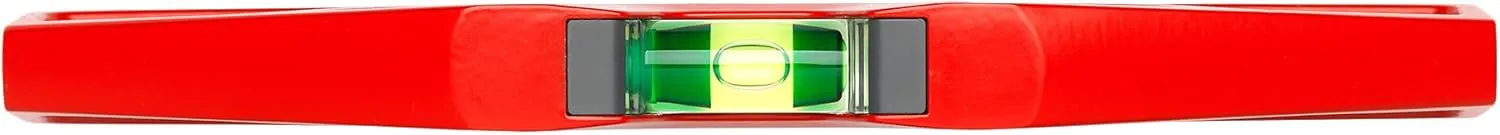 SOLA LSTFM Aluminum Die-Cast Magnetic Torpedo Level with 3 60% Magnified Vials, 10-Inch, Red