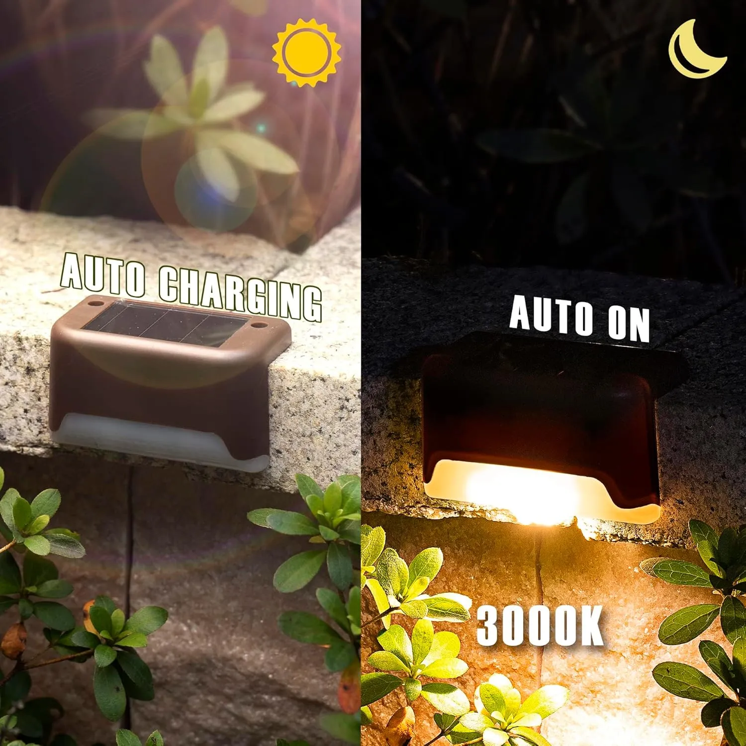 Solar Deck Lights Outdoor, Solar Step Lights Waterproof Led Lights for Outdoor Stairs, Step, Fence, Patio,Yard,Porch and Balcony(12 Pack,Warm White)