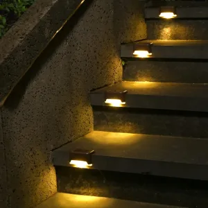 Solar Deck Lights Outdoor Waterproof 20Pack, Solar LED Step Lights Solar Powered Step Lights for Outside Stairs, Step, Fence, Yard, Patio, and Pathway(Warm White)