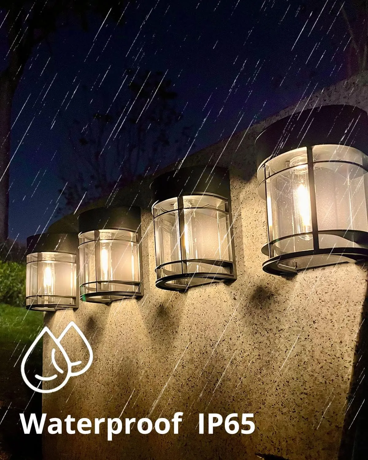 Solar Fence Lights Outdoor, 8 Pack Waterproof Solar Lights Outdoor, Outdoor Solar Light Fence Light for Garden Fence Post Step Stair Backyard