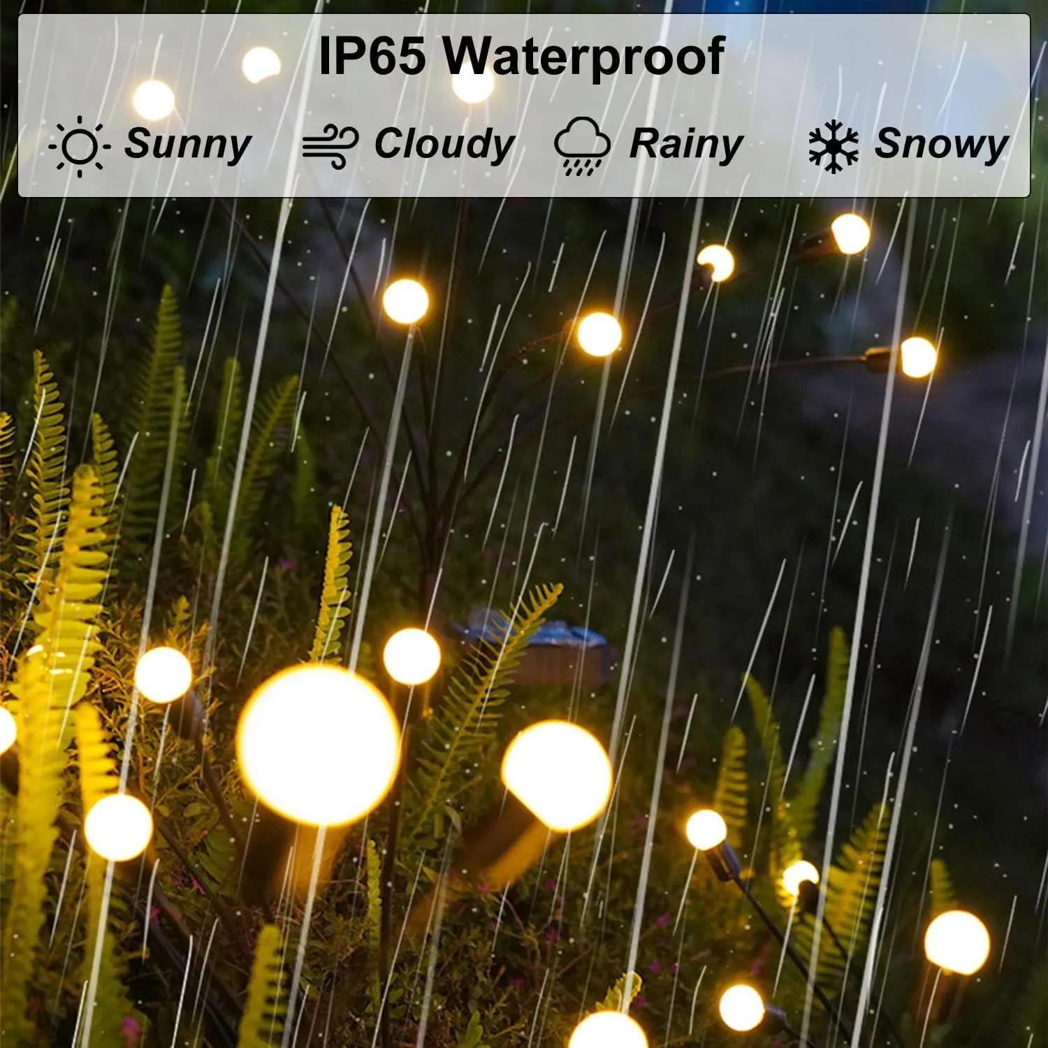 Solar Garden Lights, 2 Pack Solar Lights for Outside, Solar Lights Outdoor Waterproof, Solar Swaying Lights in Wind, Firefly Lights for Garden, Landscape, Pathway, Yard, Patio, Outdoor Decorations