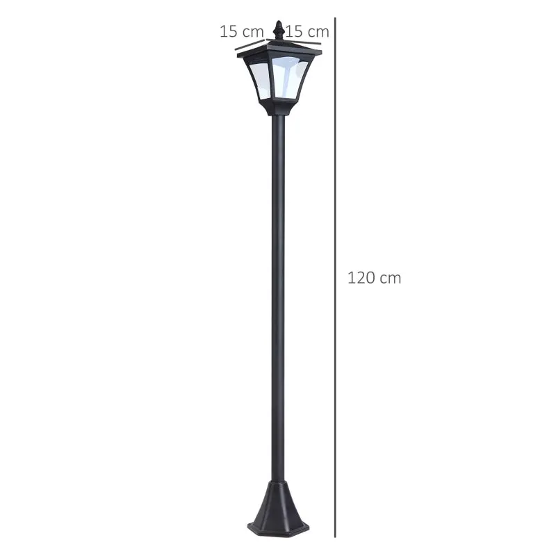 Solar LED Lantern Bollard Pathway Light - 1.2M Tall