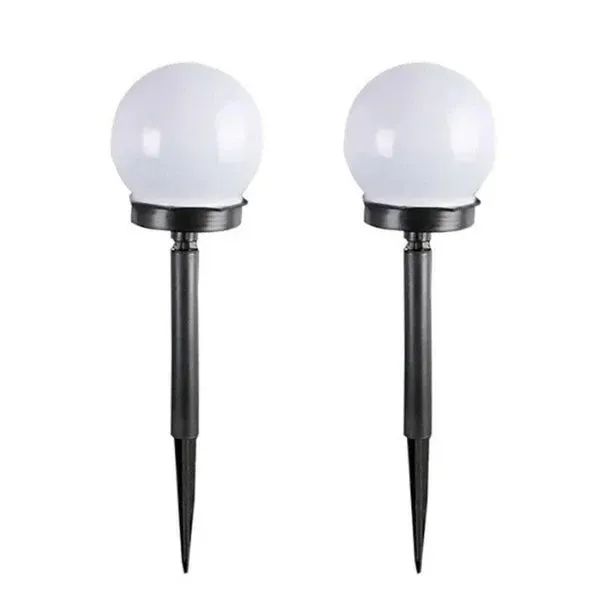 Solar LED Lawn Light, Outdoor Garden Light with White Bulb, Waterproof Street Light, ABS LED Solar Decor for Garden and Courtyard