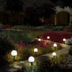 Solar LED Lawn Light, Outdoor Garden Light with White Bulb, Waterproof Street Light, ABS LED Solar Decor for Garden and Courtyard