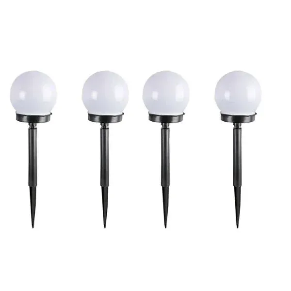 Solar LED Lawn Light, Outdoor Garden Light with White Bulb, Waterproof Street Light, ABS LED Solar Decor for Garden and Courtyard