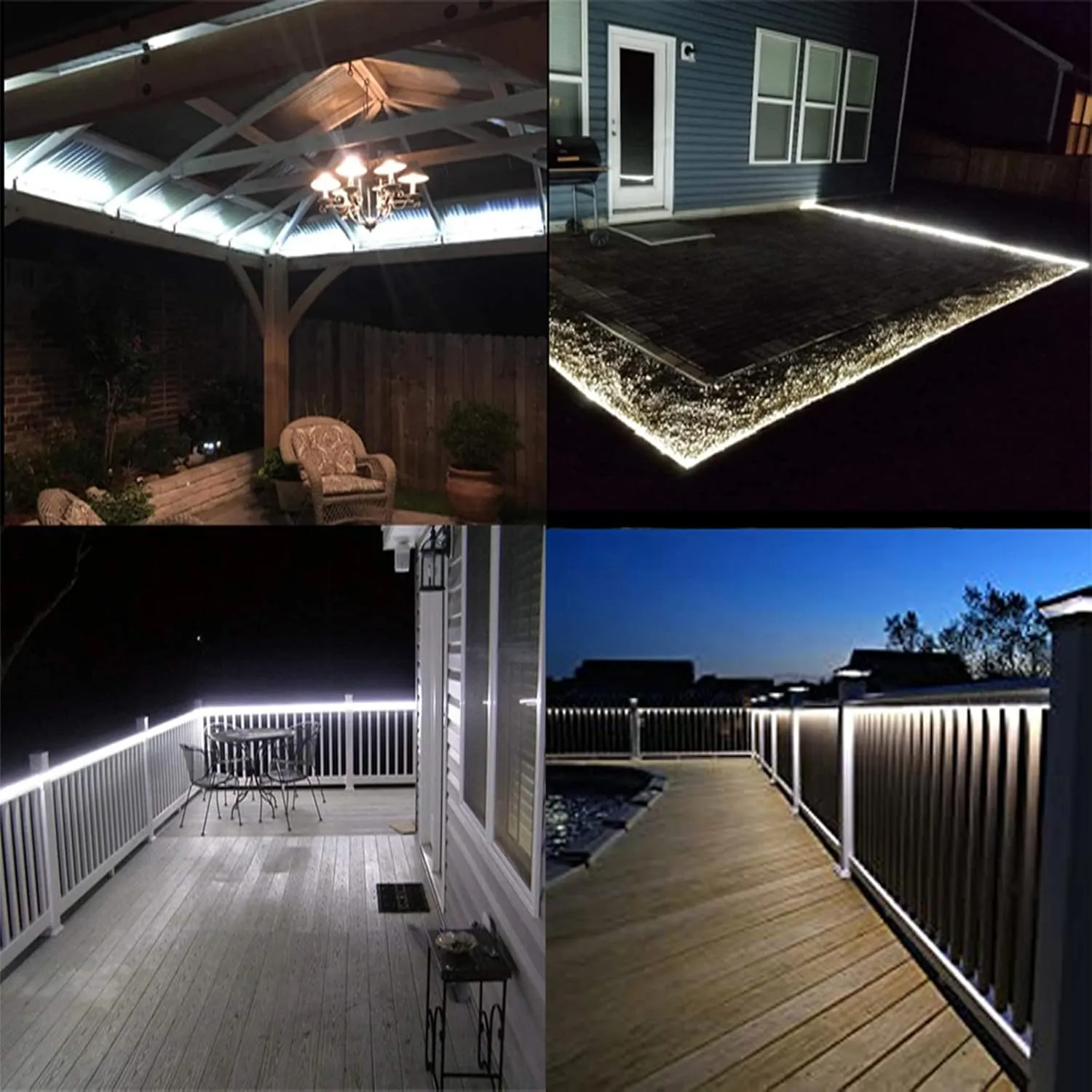 Solar LED Strip Lights Outdoor, 32.8ft 560 LEDs LED Strip IP66 Waterproof, Cool White LED Lights with Remote Solar Panel Control Box, 2835 SMD Rope Lights for Garden Trees Christmas Party Decor