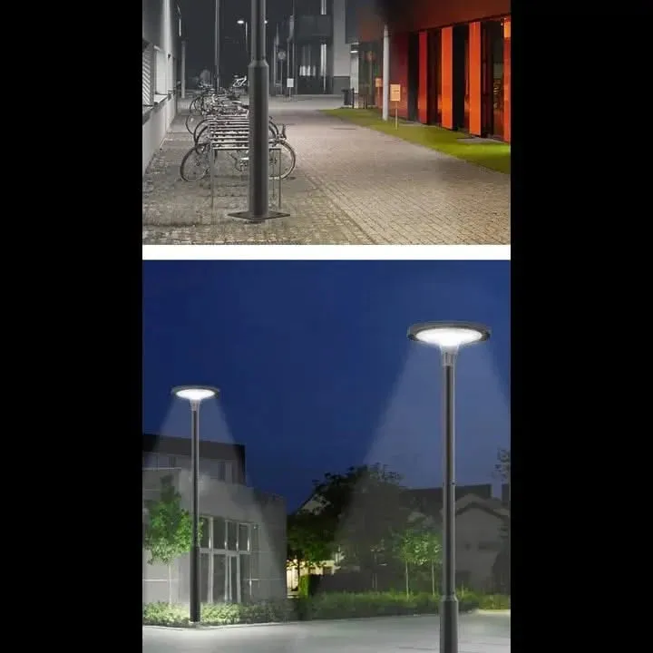 Solar Light For Outdoor UFO LED Street Post Lights For Road, Garden, Lawn, Pathway with Remote (800W, Aluminium)