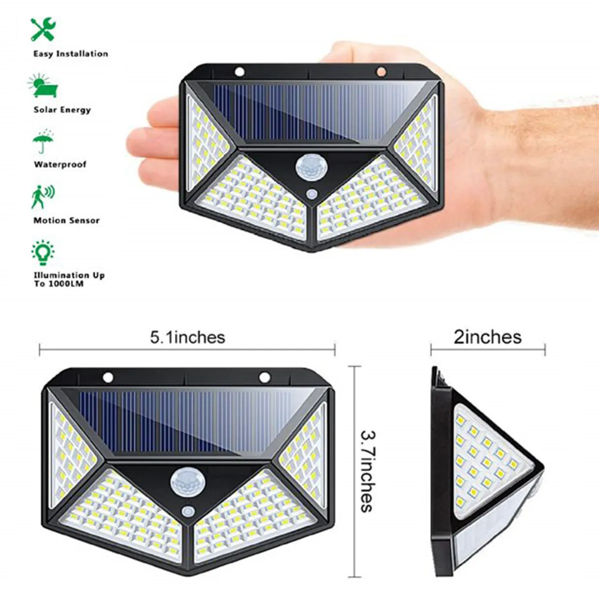 Solar Motion Sensor Light (Wall Mounted Pack of 1)