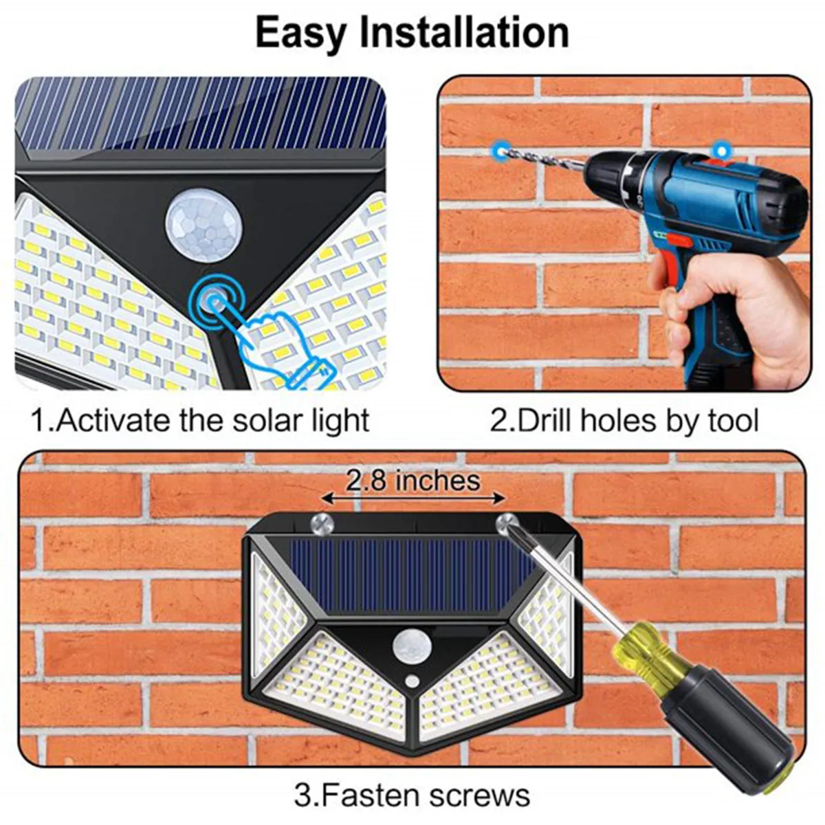 Solar Motion Sensor Light (Wall Mounted Pack of 1)