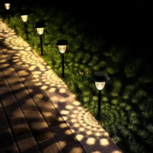Solar Outdoor Pathway Lights, Super Bright LED Landscape Garden Lights for Decorative, Solar Garden Lights Outdoor Suitable for Walkway, Patio, Yard, Waterproof Auto On/Off, 8 Pack
