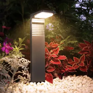 Solar Pathway Lights 8 Pack with Warm White and Cool White Mode, Modern Solar Path Lights Outdoor Waterproof, Perfect Solar Lights for Backyard, Lawn, Driveway, Walkway, Garden Decorative.
