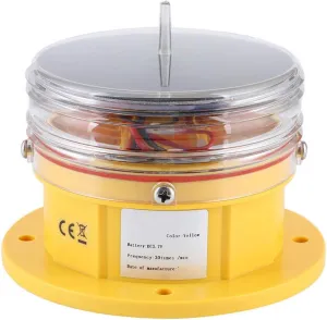 Solar Power Sidelight, IP68 Waterproof Solar Beacon Light, 360° Lighting Beacon Flashing Light for Marine Waterways, Rivers