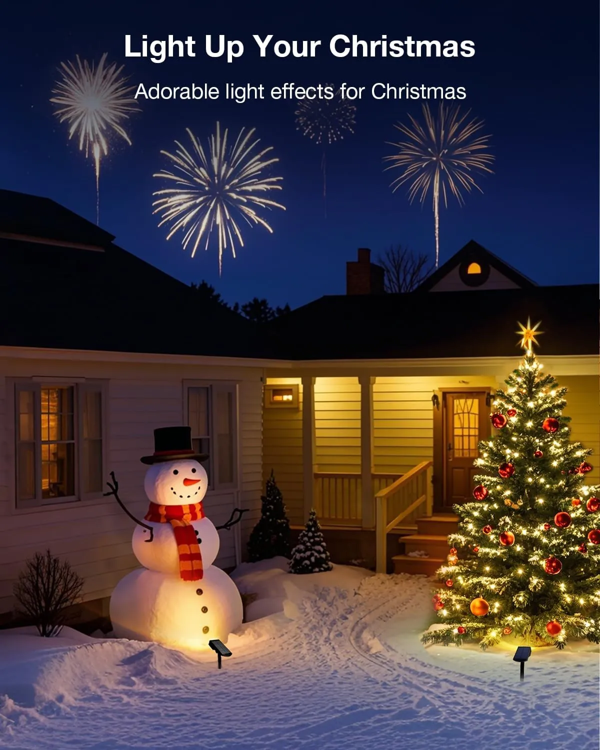 Solar Power Spotlight Outdoor Waterproof Landscape LED Accent Lighting for Yard, Tree, Plants, Walls, Path, Garden, Statues, Adjustable Brightness,Dusk to Dawn Long Lasting 4 Pack Warm White