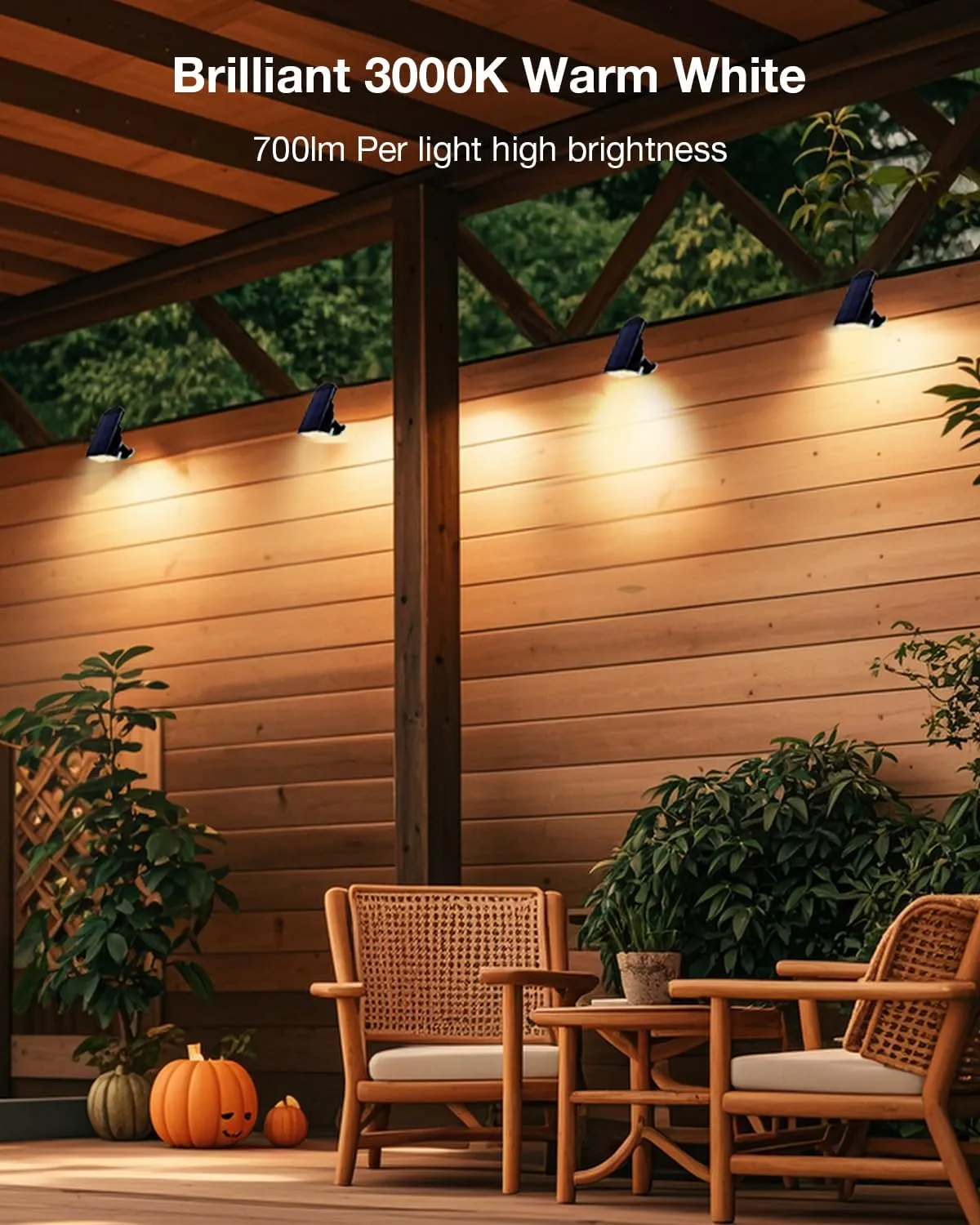 Solar Power Spotlight Outdoor Waterproof Landscape LED Accent Lighting for Yard, Tree, Plants, Walls, Path, Garden, Statues, Adjustable Brightness,Dusk to Dawn Long Lasting 4 Pack Warm White