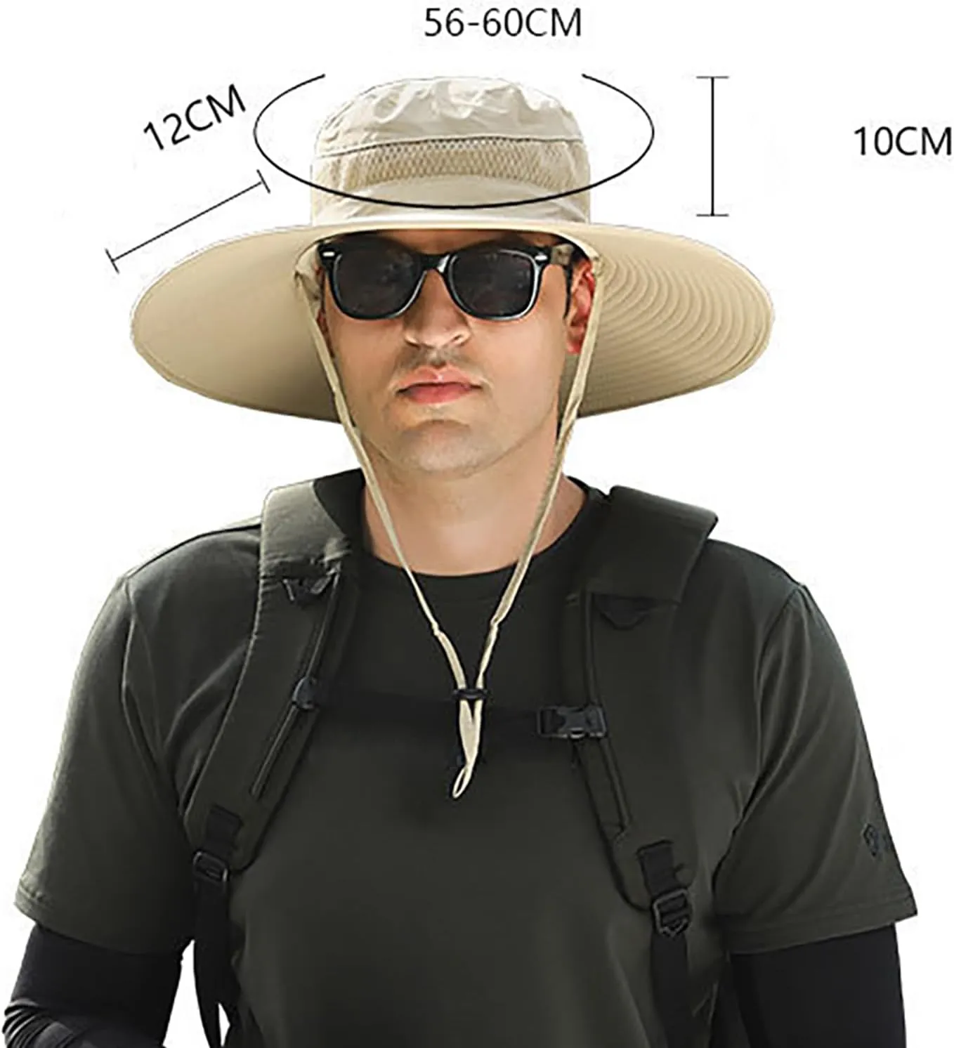 Solar Powered Fan Hat,Wide Brim Sun Hat with 2 Solar Fan, Solar Powered Fan Fishing Hats, 3 Speed Adjustable Fan Hat