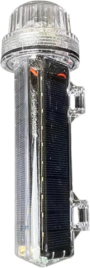 Solar Powered Net Mark Light Waterproof Anchor Light Buoy Signal Light Flashing Torpedo Warning Light Navigation Light (Size : Super Fast Burst)