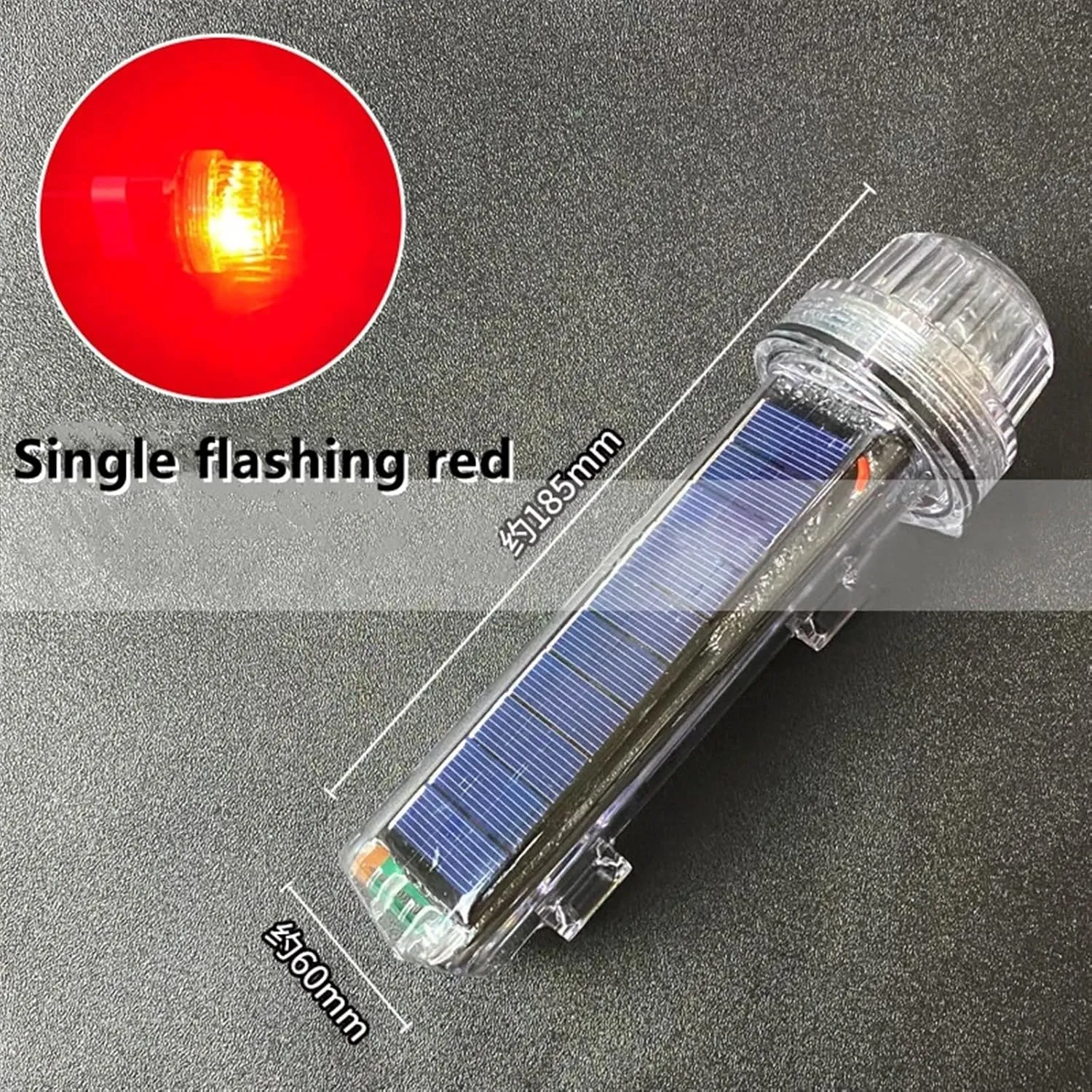 Solar Powered Net Mark Light Waterproof Anchor Light Buoy Signal Light Flashing Torpedo Warning Light Navigation Light (Size : Super Fast Burst)