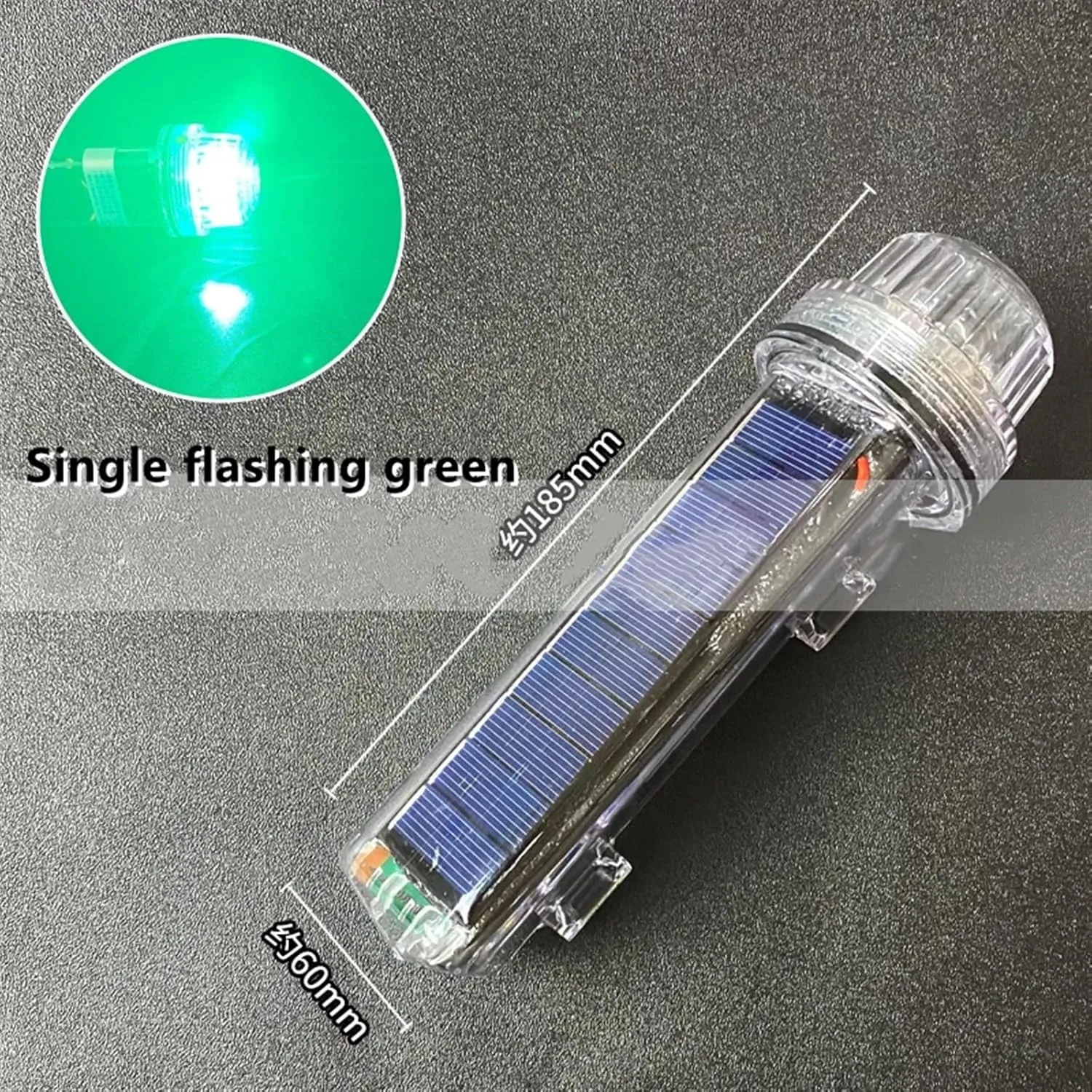Solar Powered Net Mark Light Waterproof Anchor Light Buoy Signal Light Flashing Torpedo Warning Light Navigation Light (Size : Super Fast Burst)