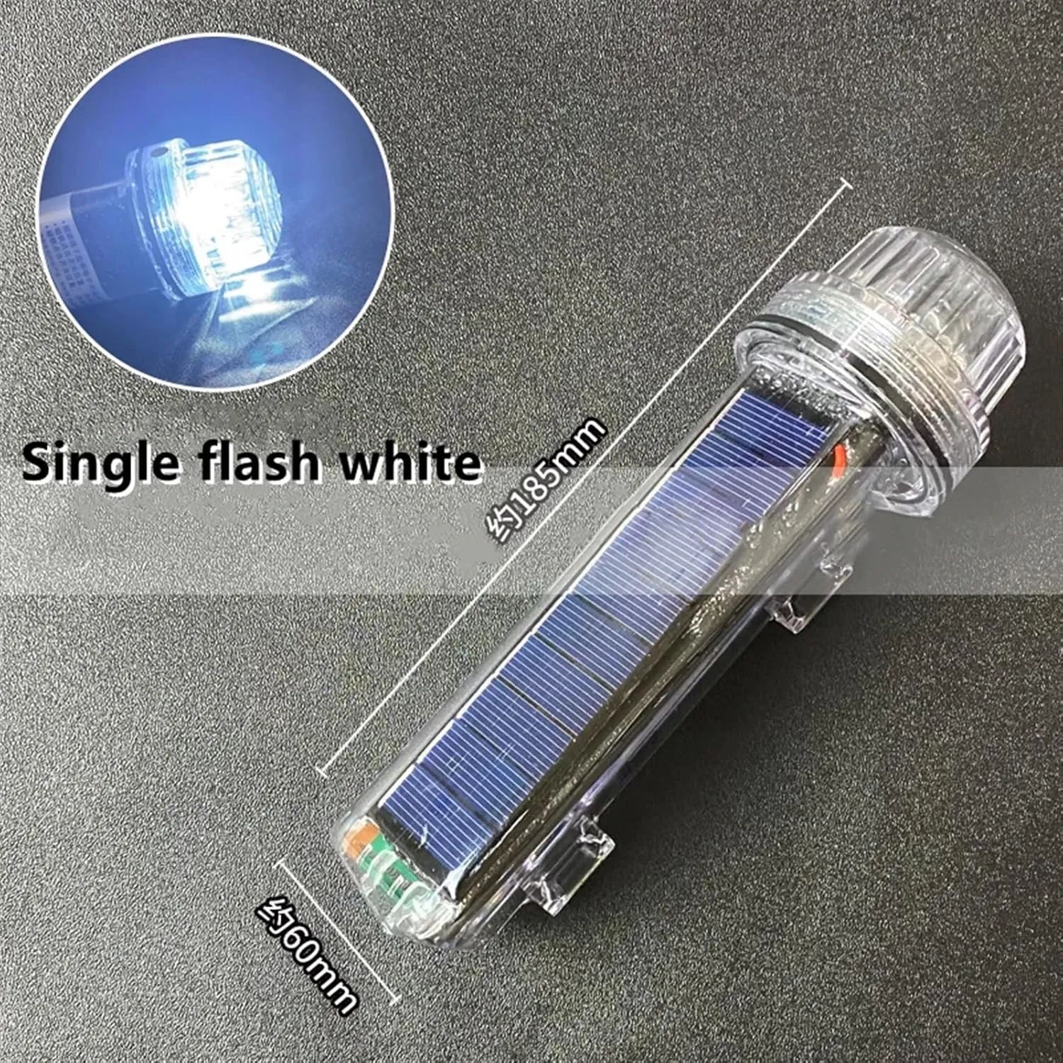 Solar Powered Net Mark Light Waterproof Anchor Light Buoy Signal Light Flashing Torpedo Warning Light Navigation Light (Size : Super Fast Burst)