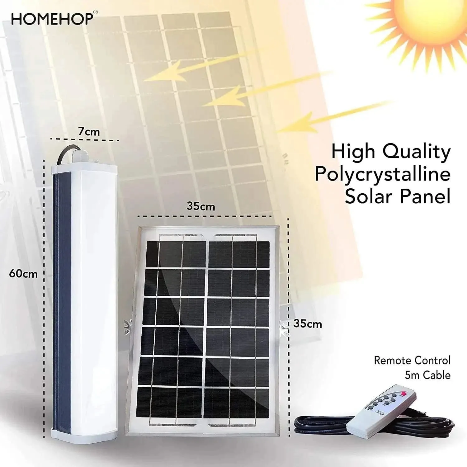 Solar Rechargeable Light Outdoor Waterproof Flood Wall Lamp for Garden, Indoor