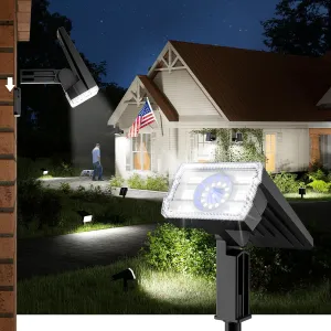 Solar Spot Lights Outdoor, 58 LED 3 Lighting Modes Solar Flood Lights, Waterproof IP67 Wall Light Spot Light Outdoor for Tree Yard Garden Pathway (Cool White, 2 Pack)