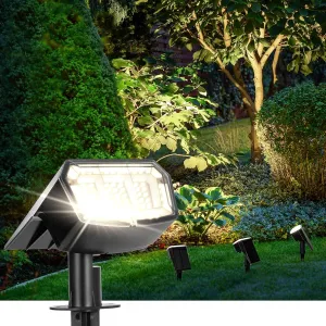 Solar Spot Lights Outdoor 63 LED 3 Lighting,Waterproof IP65 Modes Spotlights for Outside House Yard Garden Landscape Lights 1 Pack (Natural Lihgt)