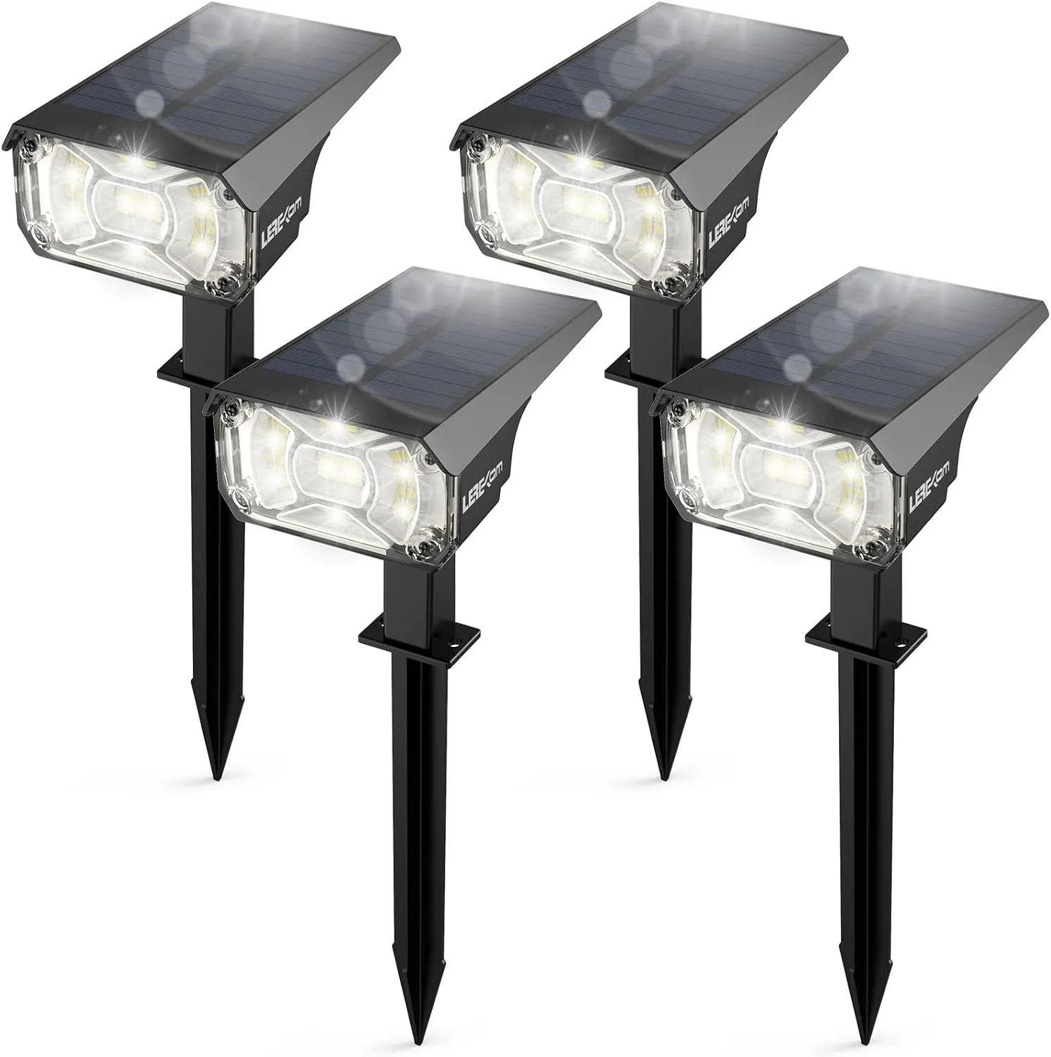 Solar Spot Lights Outdoor,IP65 Waterproof 40 LEDs Landscape Spotlights,USB & Solar Powered Wall Lights,3 Modes Outdoor Solar Garden Lights for Yard Porch 4 Pack