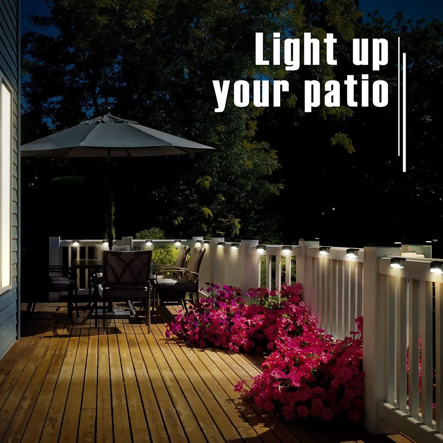 Solar Step Lights 20 Pack, Solar Powered Deck Lights of Waterproof LED for Stairs, Fence, Yard, Patio, and Pathway (Warm White)