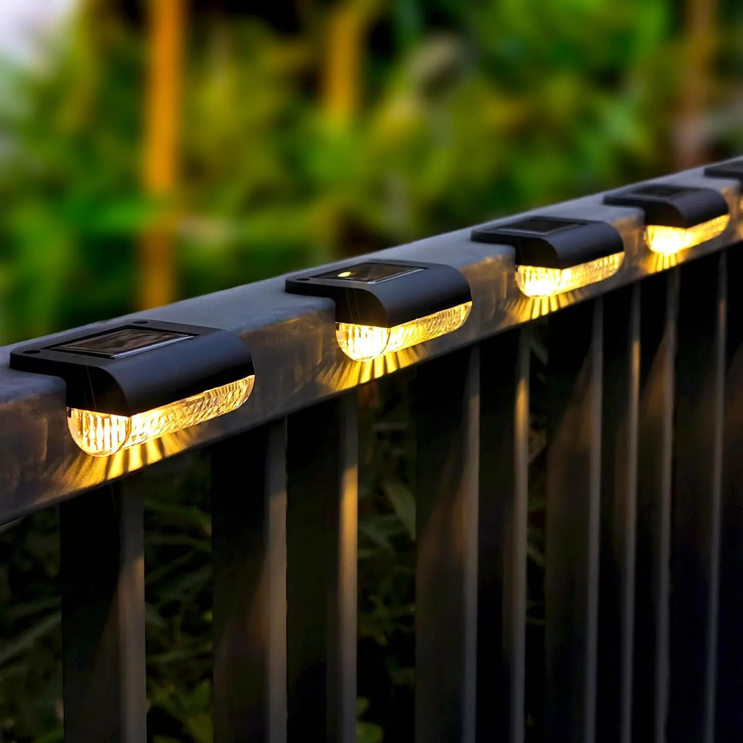 Solar Step Lights Outdoor, 16 Pack Solar Deck Lights Waterproof Outdoor Lighting for Patio Fence Stairs Post Railing Yard and Garden (Warm White, 16 Pack)