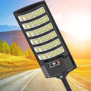 Solar Street Lights Outdoor Waterproof,320°Wide Angle Flood Light, LED Solar Parking Light with Motion Sensor and Remote Control for Outdoor, Streets, Courtyards,Parking Garages,1Pack