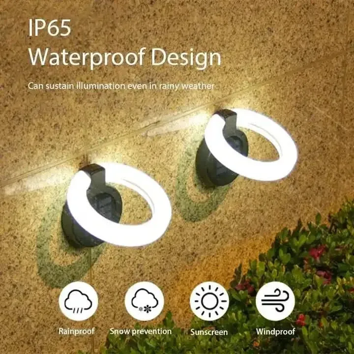 Solar Waterproof LED Home Wall Decor Light for Garden, Pathway And Outdoor