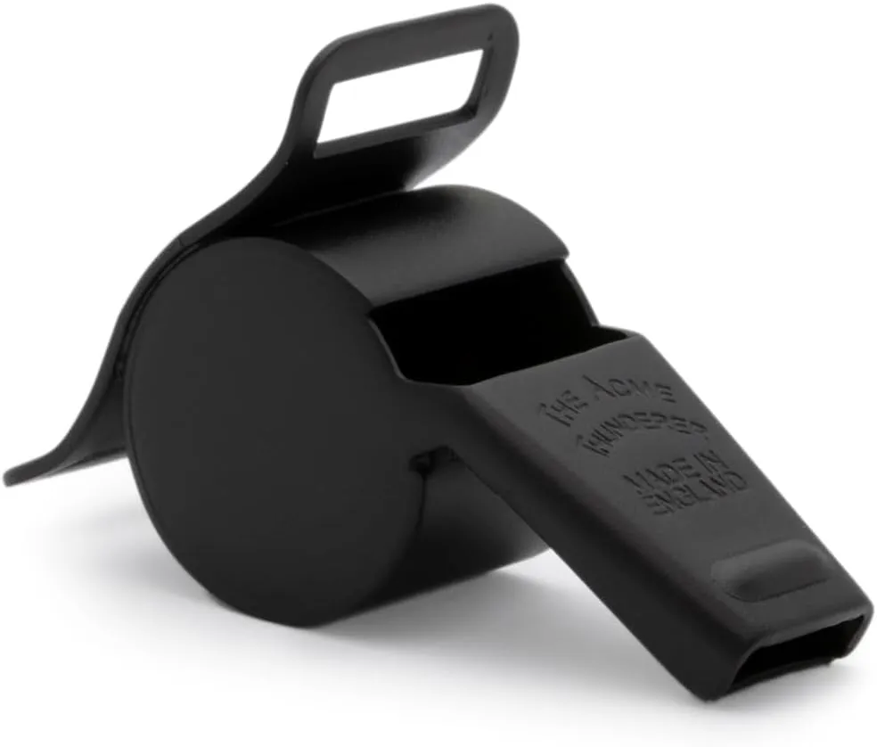 Solid Brass Glove-Grip Thunderer Whistle No 246/60.5 Matt Black Finish