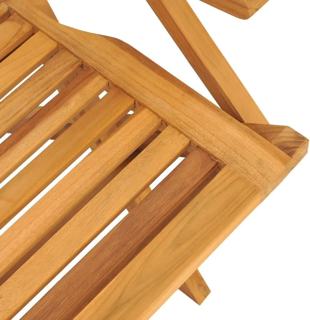 Solid Wood Teak Folding Patio Chairs 8-Piece Set 22"" x24.8 x35.4 for Outdoor Dining Lounge Camping Beach