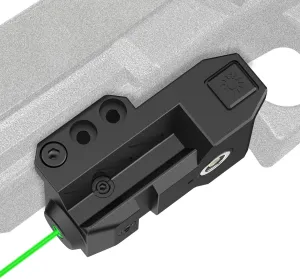 SOLOFISH Low Profile Beams for Guns, Magnetic Rechargeable Green Blue Red Beam for Pistol Handgun, Shockproof Compatible with Glock 17 19