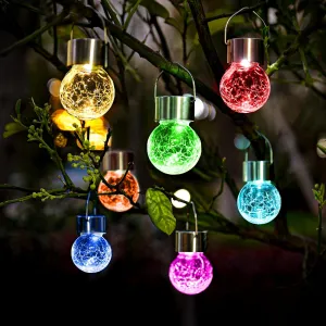 SOLPEX 12 Pack Solar Outdoor Lights Decorative, Hanging Solar Lights Outdoor Solar Powered Waterproof Lights, Hanging Globe Solar Lights for Garden, Yard, Patio, Lawn, Flower Bed(Color Changing)