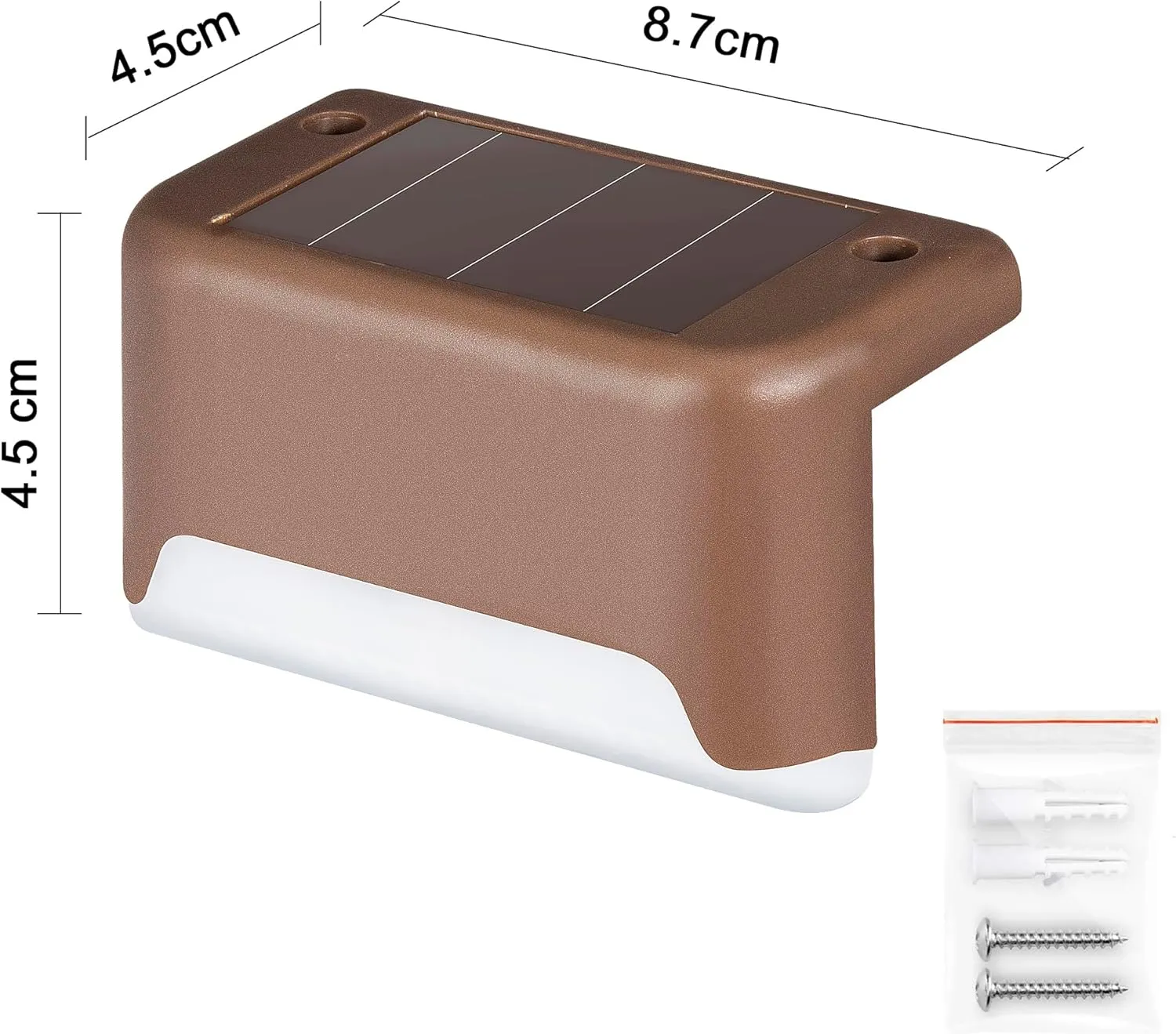 SOLPEX Solar Deck Lights Outdoor 16 Pack, Solar Step Lights Waterproof Led Solar lights for Outdoor Stairs, Step , Fence, Yard, Patio, and Pathway(Warm White)