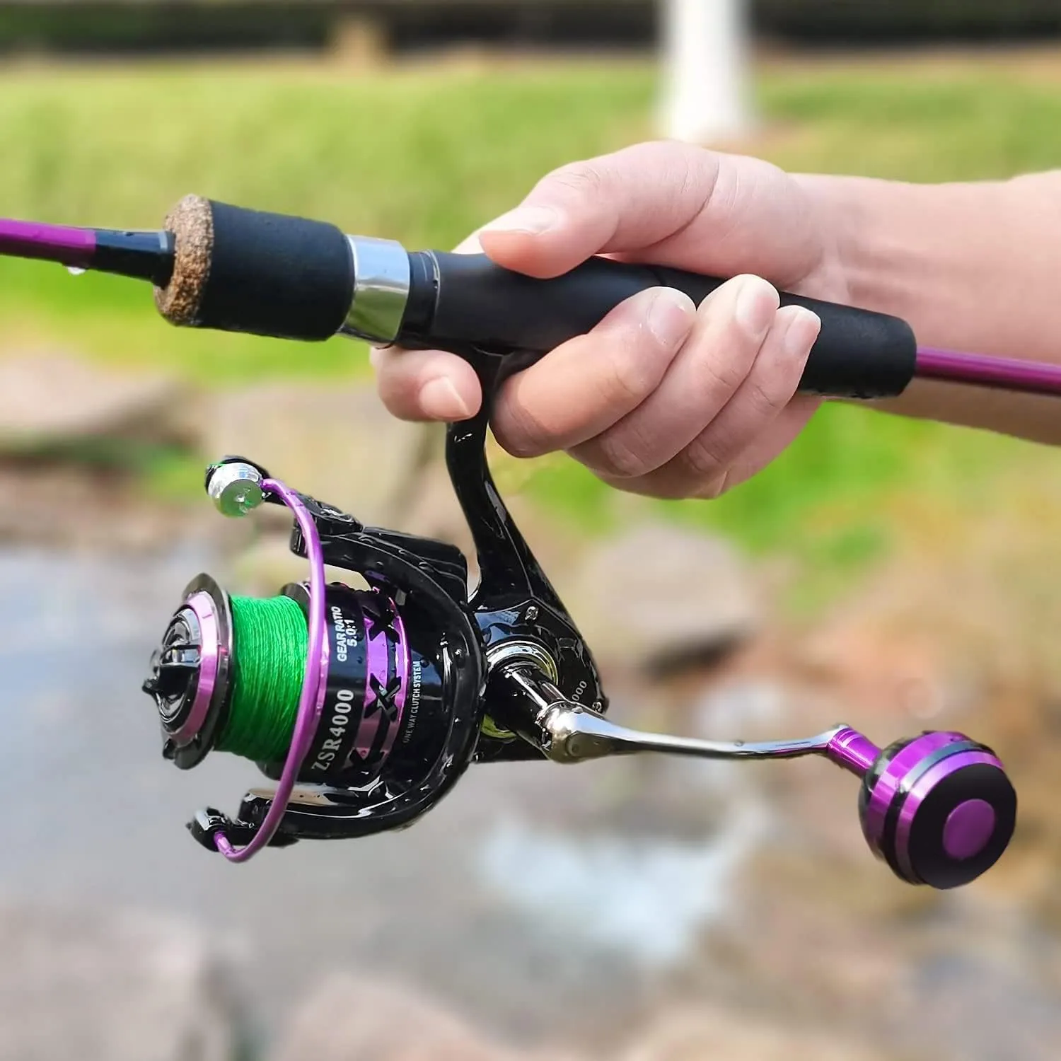 Sougayilang Fishing Rod and Reel Combo, Stainless Steel Guides Fishing Pole with Spinning Reel Combo for Saltwater and Freshwater