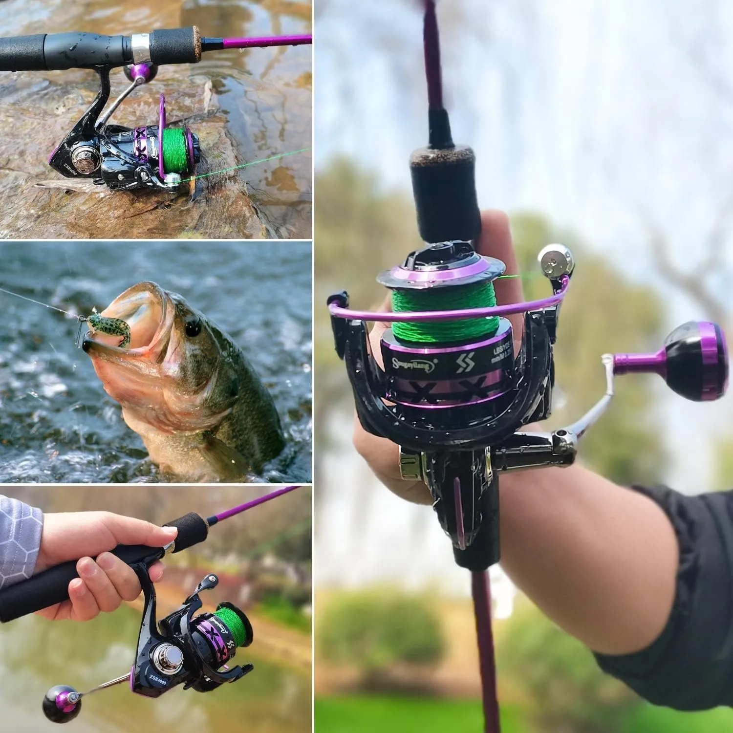 Sougayilang Fishing Rod and Reel Combo, Stainless Steel Guides Fishing Pole with Spinning Reel Combo for Saltwater and Freshwater