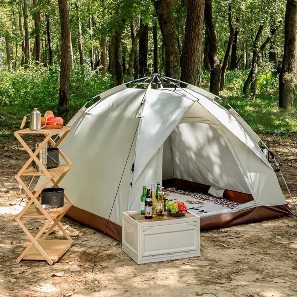 Spacious and Lightweight Outdoor Camping Tent Semi-Automatic Outdoor Tent Installation-Free Portable Folding Double-Layer Camping Tent Outdoor Tent