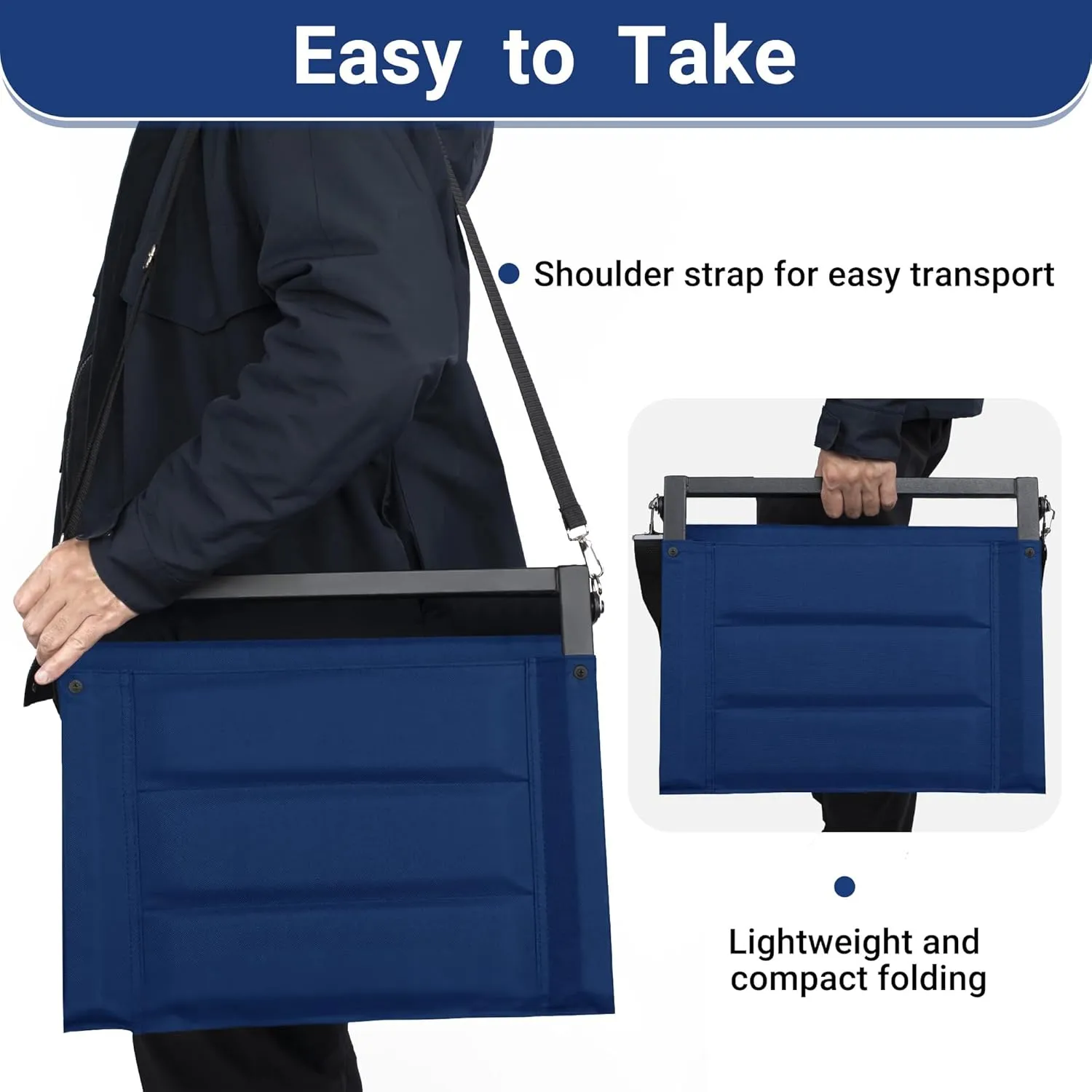 Stadium Seats for Bleachers with Back Support, Portable Bleacher Seats with Thick Padded Cushion and Shoulder Strap, Wide Stadium Seat Chair Includes Hooks, Cup Holder and Side Pocket