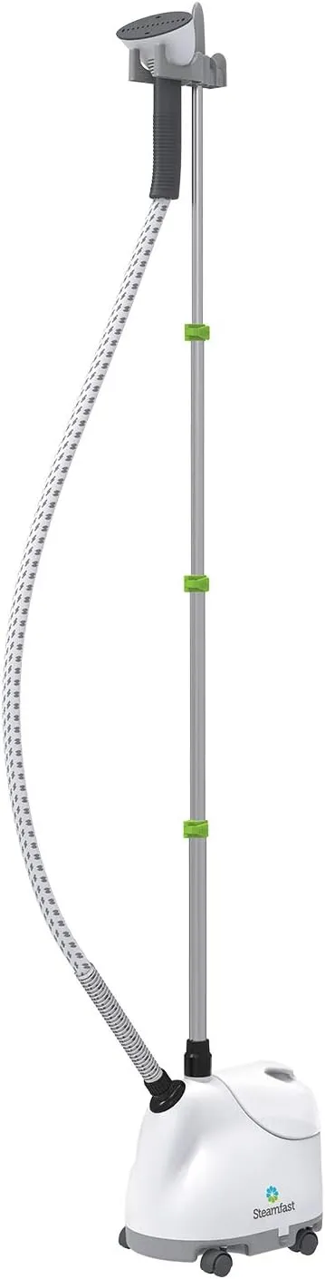 Steamfast SF-407 Canister Fabric Steamer, With Telescopic Pole and Fabric Brush, 45 Second Heat Up Time, White