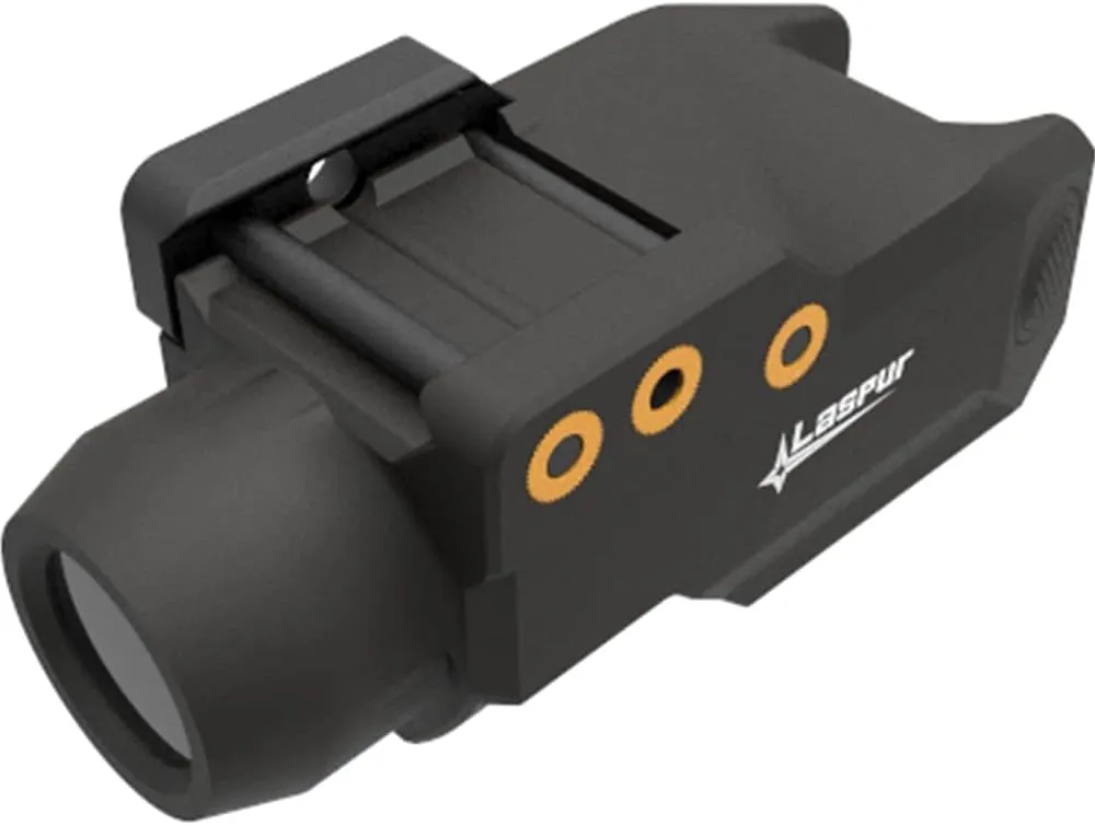 Sub Compact Tactical Rail Mount LED High Lumen Flashlight Light with Strobe for Pistol Handgun, Built-in USB Magnetic Touch Rechargeable Battery Accessory Remaining Display
