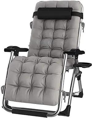Sun Loungers,Sun Lounger Sun Lounger Folding Chairs Recliner for Beach Patio Garden Camping Outdoor Portable Home Lounge Chair (with Gray Cushions)