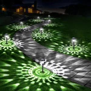 Super Bright Solar Lights Outdoor Waterproof 10 Pack, from Dusk to Dawn Up to 12H Light for Outside, Auto On/Off Solar Powered Garden Pathway Lights, Landscape Lighting for Yard