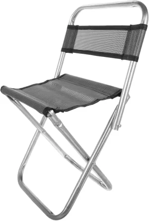 SUPVOX Portable Folding Camping Chair Lightweight Mesh Stool for Fishing Travel and Picnics Compact Outdoor Seating for Garden and Sports Events Random Color