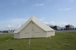 SVRCK Canvas Tent for Glamping and Camping, 4 Seasons Family Size, 5M Cotton Design, Durable and Spacious, Beige