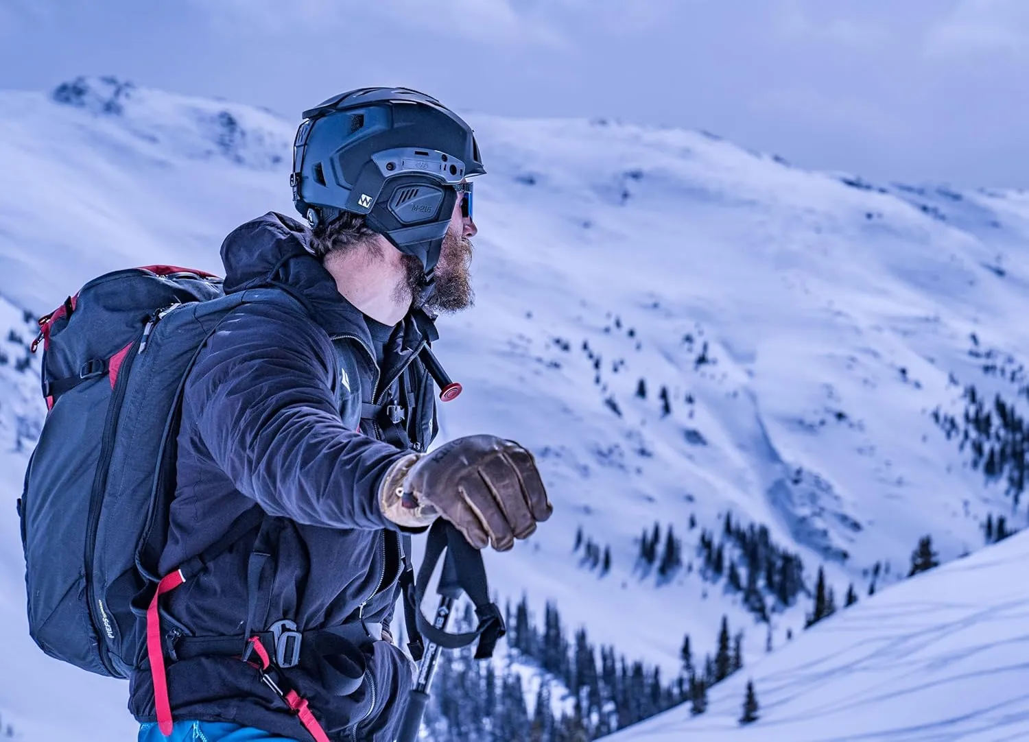 Team Wendy M-216 Backcountry Adult Ski & Snowboard Helmet with Rails | Precise Fit Adjustment for Comfort | Mount Camera and Lights | 14 Vents for Cooling & Goggle Fog