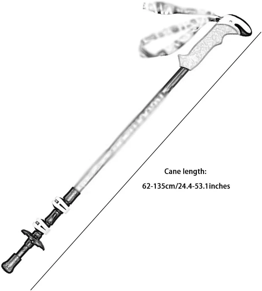 Telescopic Nordic Hiking Stick, Carbon Fiber Trekking Poles, Ultralight Mountaining Gear, Quick Locking