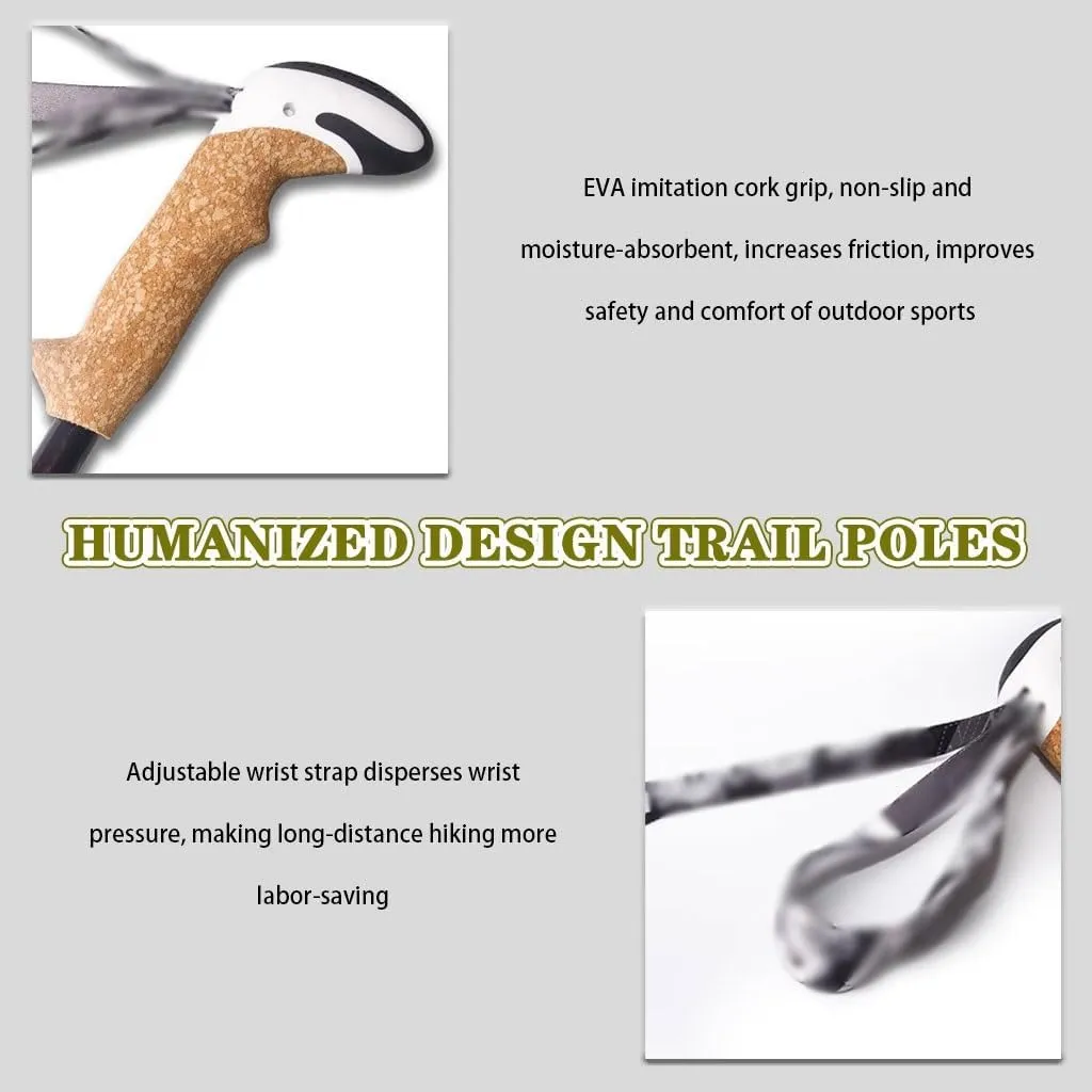 Telescopic Nordic Hiking Stick, Carbon Fiber Trekking Poles, Ultralight Mountaining Gear, Quick Locking