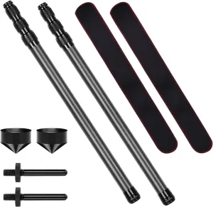 Telescoping Tarp Poles Heavy Duty Adjustable, Carbon Fiber Tent Poles, Portable & Lightweight for Tent Fly, Awning, Outdoor Camping, Hiking 5.6FT